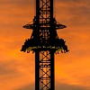 Der Skyfall im Sonnenuntergang