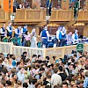Die Niederalmer im Schützen-Festzelt an einem Samstagvormittag